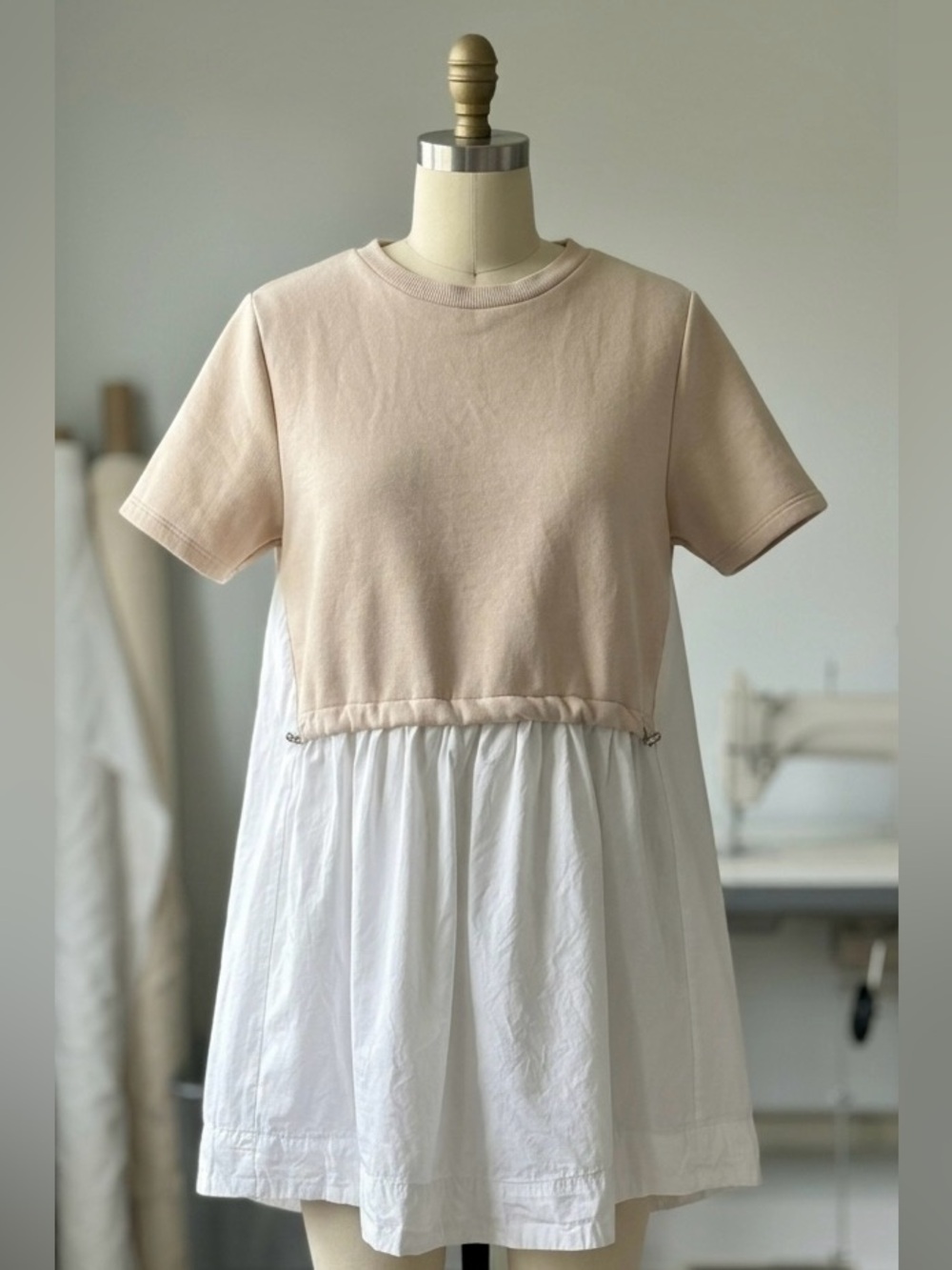 Pilcro Beige and White Dress